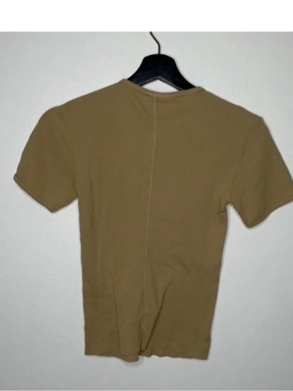 RE/DONE x Hanes 90's Ribbed Cap Sleeve Tee in Sand Tan Womens Size Small